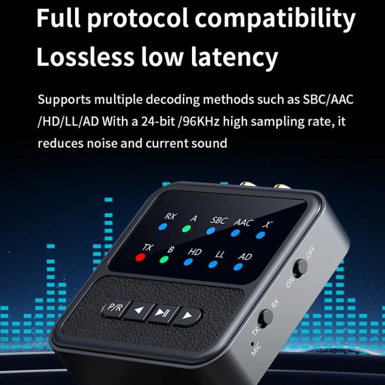 2-in-1 Bluetooth 5.4 Audio Transceiver HiFi Transmitter/Receiver, HD Calls, RCA/3.5mm AUX for Car/Home Stereo