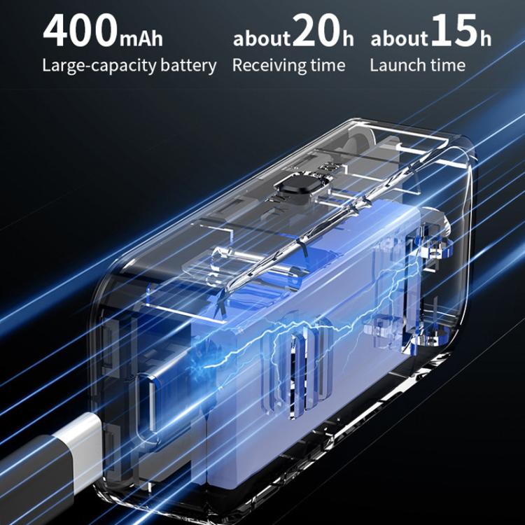 2-In-1 Bluetooth 5.4 Transmitter & Receiver AUX Car/Travel Adapter with 3.5mm Jack, TF Card Slot, Lapel Clip Design