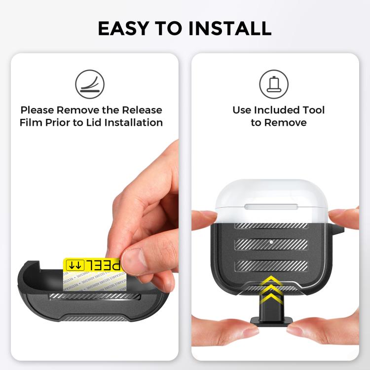 For AirPods 3 AhaStyle PT115-3 TPU Light Fibre Split Earphone Protector