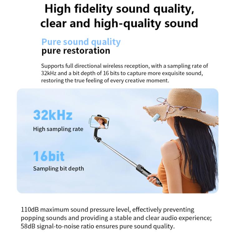 One To Two Mini Wireless Collar-clip Noise-cancelling Microphone With Charging Case