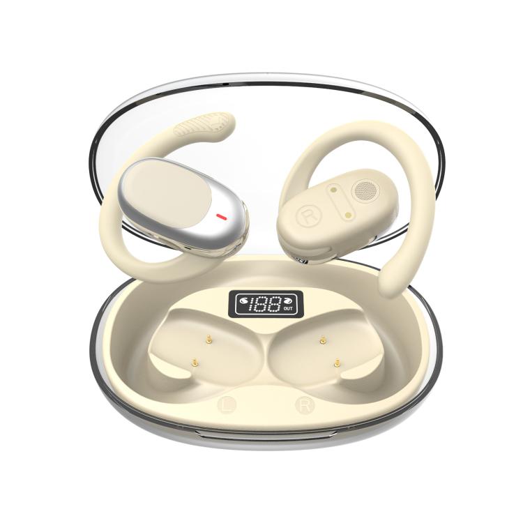 Air Conduction Bluetooth Earphones With Transparent Digital Display Case