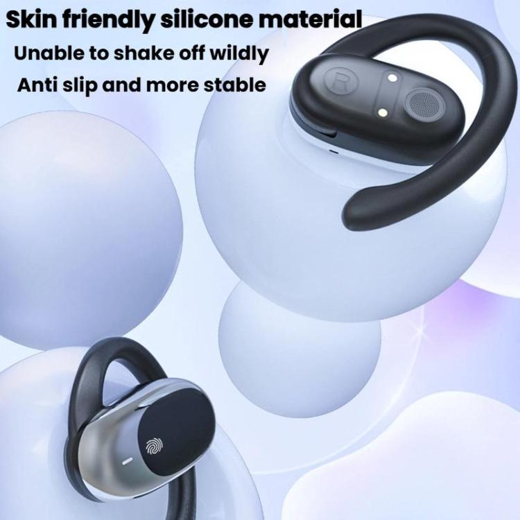 Air Conduction Bluetooth Earphones With Transparent Digital Display Case