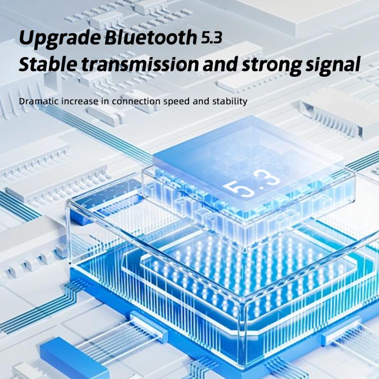 Air Conduction Bluetooth Earphones With Transparent Digital Display Case