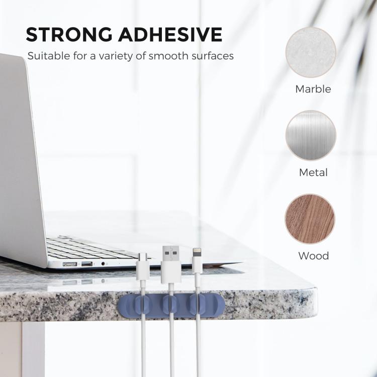 AhaStyle PT-CY15 3 In 1 Magnetic Silicone Cable Organizer Desktop Cable Storage Stand