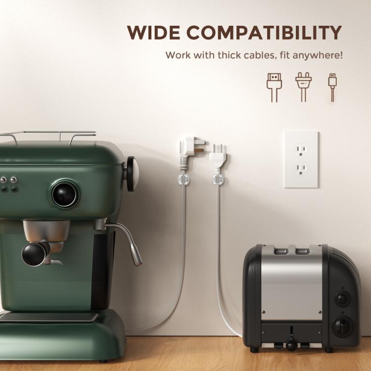 AhaStyle WG178 6pcs Multi-functional Adhesive Desktop Cable Organizer Data Charging Cable Clip