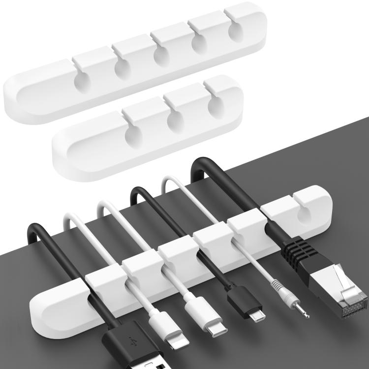 AhaStyle WG144 3pcs /Set 3/5/7 Holes Silicone Cable Clip Desktop Data Cable Organizer