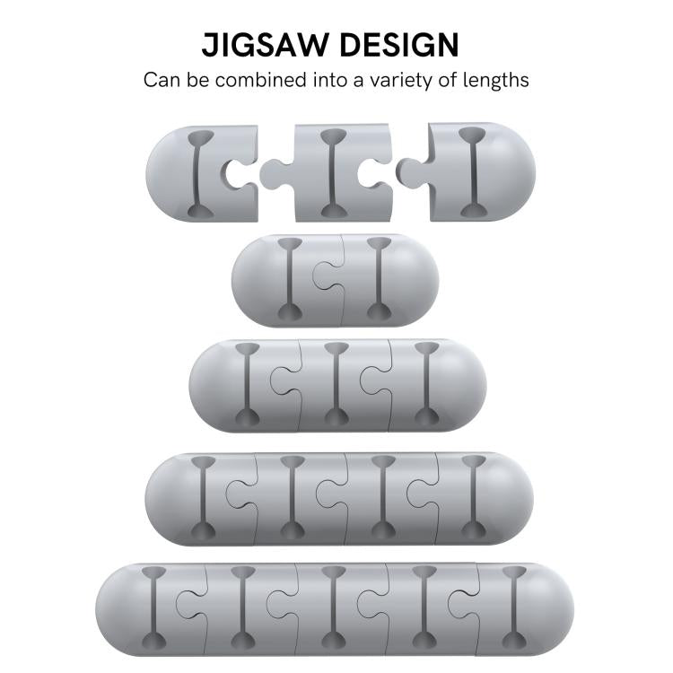 AhaStyle PT-WE19 3pcs Desktop Data Cable Silicone Storage Stand Cable Organizer Clip