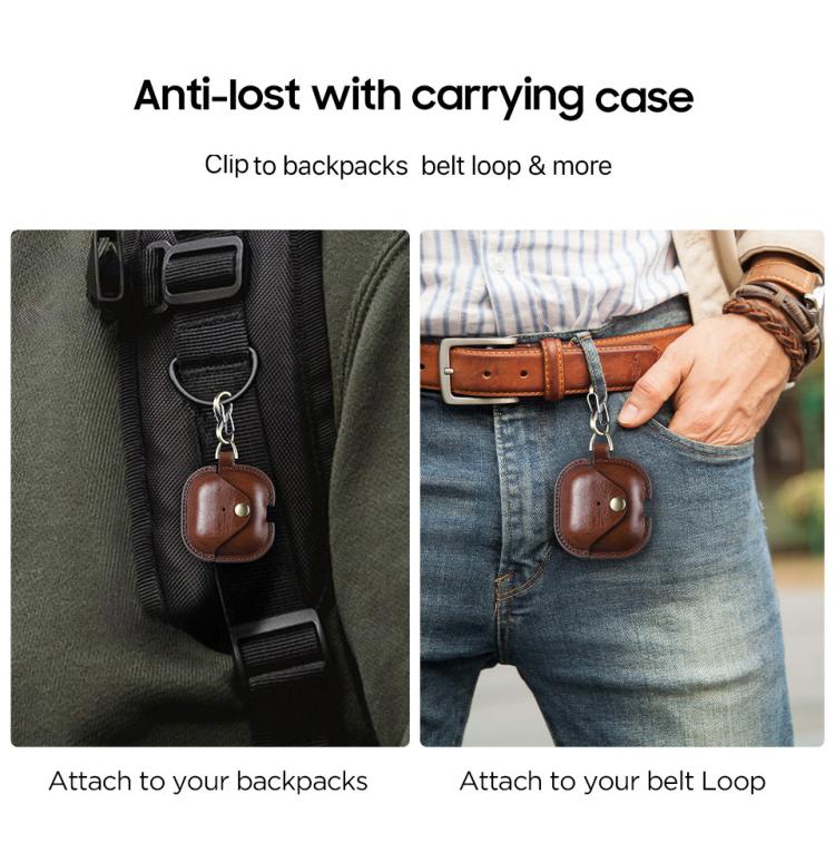 For AirPods 4 CONTACTS FAMILY CF1209 Earphone Leather Snap Case Full Protection Against Drops