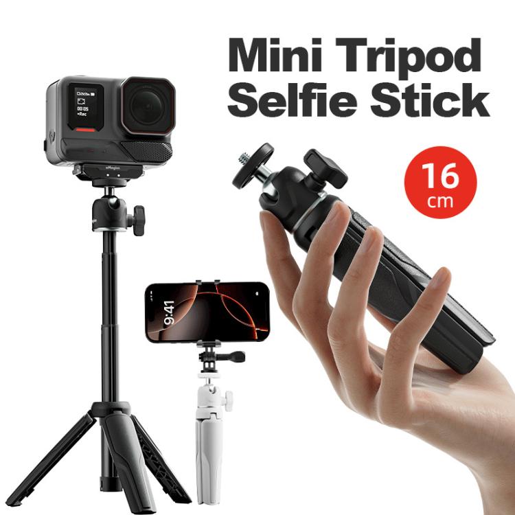 aMagisn Mini Tripod Selfie Stick with 360-degree Ball Head Adjustable Phone/Camera Mount for Travel, Vlogging & Live Streaming