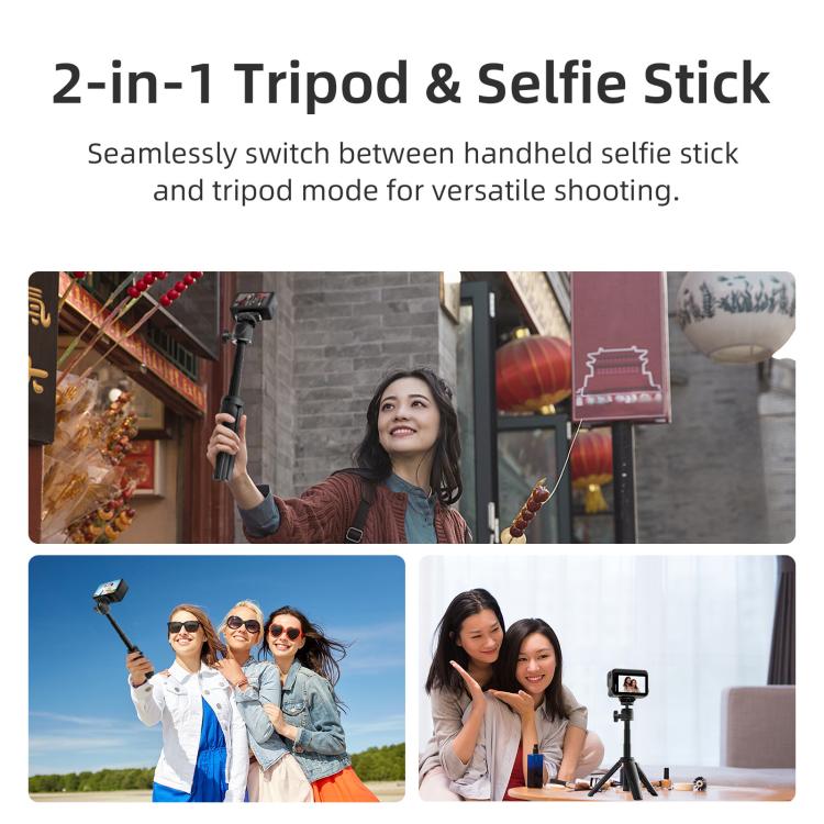 aMagisn Mini Tripod Selfie Stick with 360-degree Ball Head Adjustable Phone/Camera Mount for Travel, Vlogging & Live Streaming