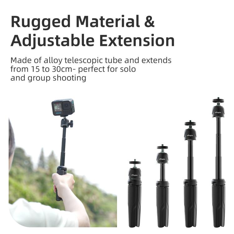aMagisn Mini Tripod Selfie Stick with 360-degree Ball Head Adjustable Phone/Camera Mount for Travel, Vlogging & Live Streaming