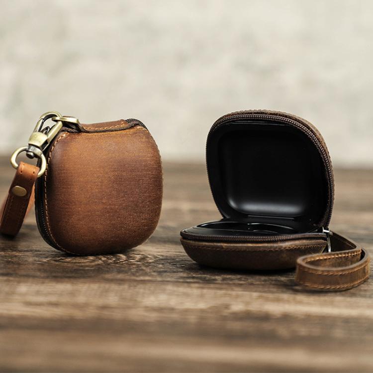 For Beats Fit Pro CONTACTS FAMILY CF1160 Leather With Zipper Wrist Portable Earphone Protective Case