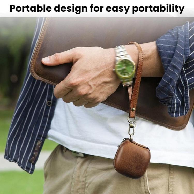 For Beats Fit Pro CONTACTS FAMILY CF1160 Leather With Zipper Wrist Portable Earphone Protective Case