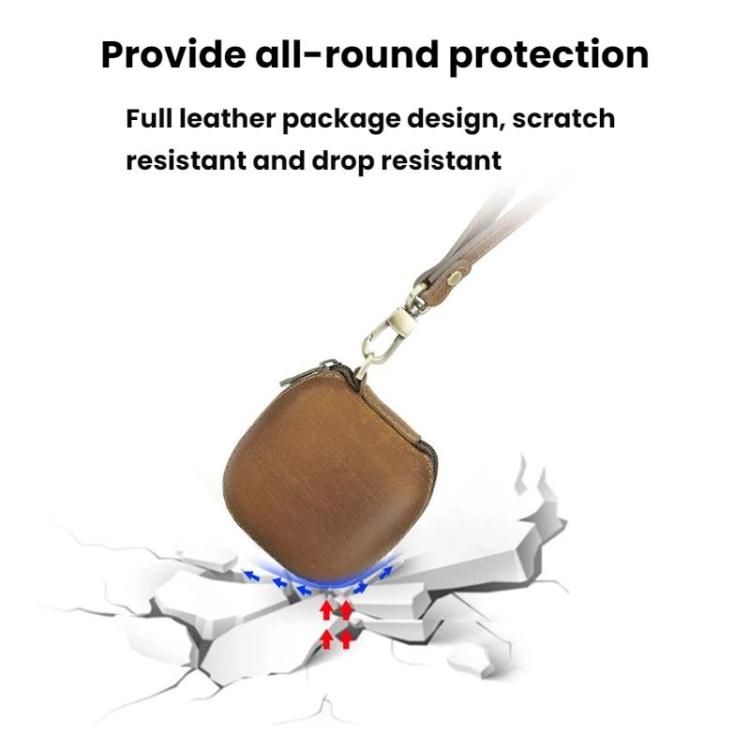 For Beats Fit Pro CONTACTS FAMILY CF1160 Leather With Zipper Wrist Portable Earphone Protective Case