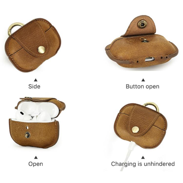 For AirPods Pro 2 CONTACTS FAMILY CF1162 Earphone Case Full Coverage Anti Drop With Metal Buckle