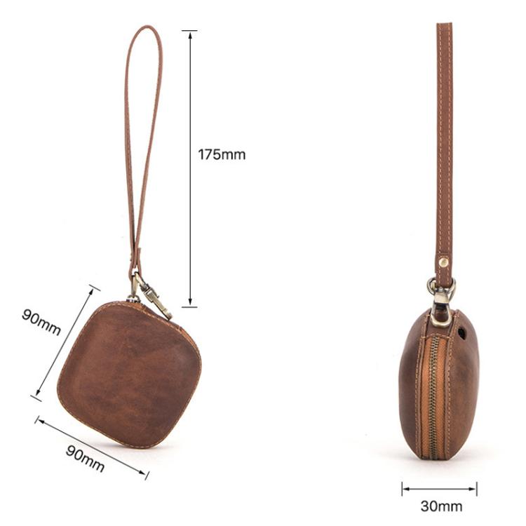 For Powerbeats Pro CONTACTS FAMILY CF1113A Leather With Drawstring Zipper Wireless Bluetooth Earphone Case