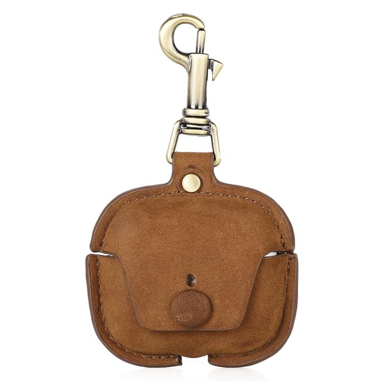 For Airpods 3 CONTACTS FAMILY CF1142 Hook Portable Anti Drop Bluetooth Earphone Leather Case