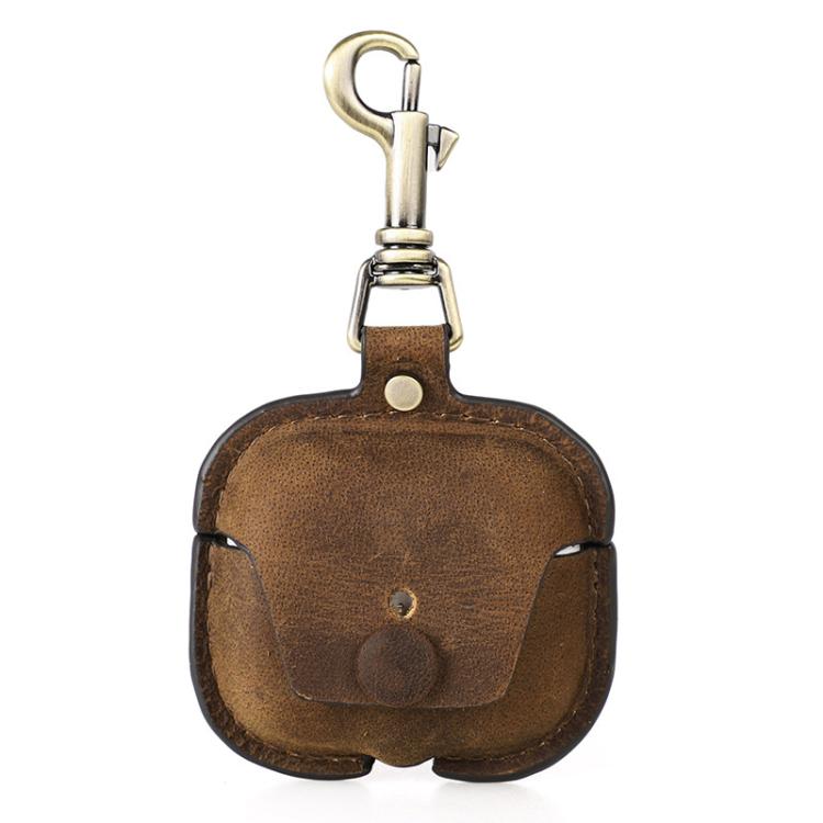 For Airpods 3 CONTACTS FAMILY CF1142 Hook Portable Anti Drop Bluetooth Earphone Leather Case