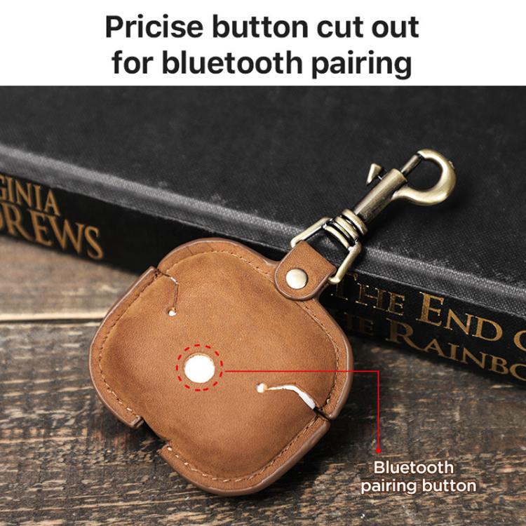 For Airpods 3 CONTACTS FAMILY CF1142 Hook Portable Anti Drop Bluetooth Earphone Leather Case