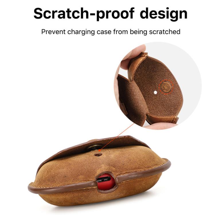 For Beats Studio Buds CONTACTS FAMILY CF1136A Leather Portable Bluetooth Earphone Protective Case