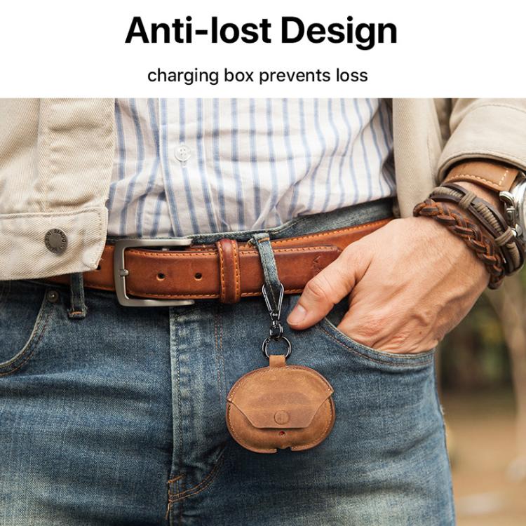 For Beats Studio Buds CONTACTS FAMILY CF1136A Leather Portable Bluetooth Earphone Protective Case