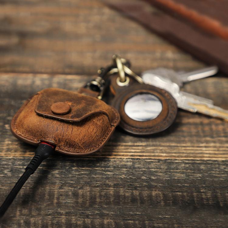 For AirPods 3 / Airtag CONTACTS FAMILY CF1142+CF1139 2In1 Anti Loss Leather Case