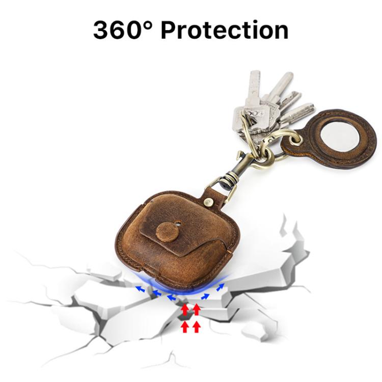 For AirPods 3 / Airtag CONTACTS FAMILY CF1142+CF1139 2In1 Anti Loss Leather Case