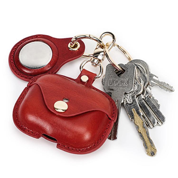 For Airpods Pro / Airtag CONTACTS FAMILY CFG2001+CFG2002 2 In 1 Anti Loss Leather Case