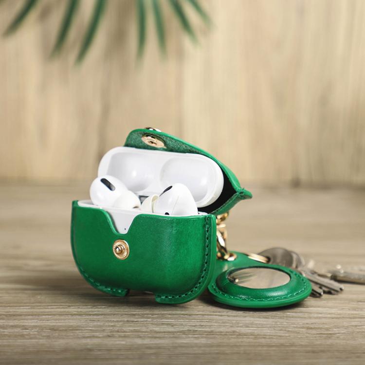 For Airpods Pro / Airtag CONTACTS FAMILY CFG2001+CFG2002 2 In 1 Anti Loss Leather Case