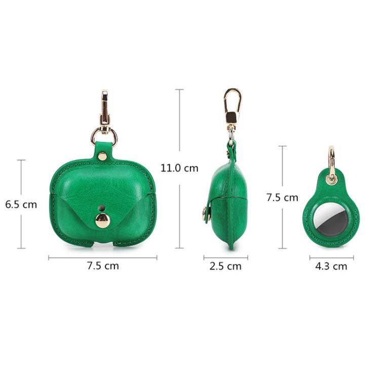 For Airpods Pro / Airtag CONTACTS FAMILY CFG2001+CFG2002 2 In 1 Anti Loss Leather Case