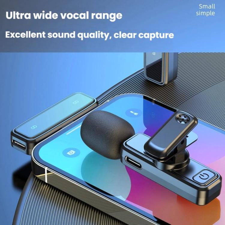 Wireless Collar Clip Microphone Smart Noise Reduction Mini Microphone