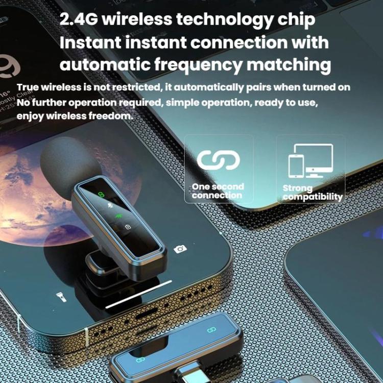 Wireless Collar Clip Microphone Smart Noise Reduction Mini Microphone