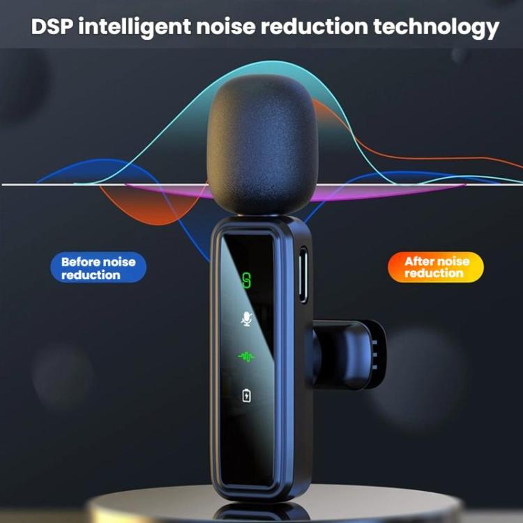 Wireless Collar Clip Microphone Smart Noise Reduction Mini Microphone