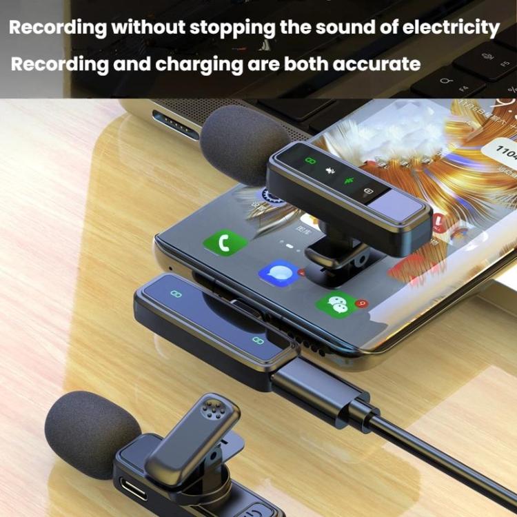 Wireless Collar Clip Microphone Smart Noise Reduction Mini Microphone