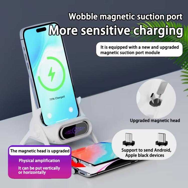 Chair-Shaped Wireless Charger Stand For Desk Compatible With 4.5-11 Inch Phones & Tablets