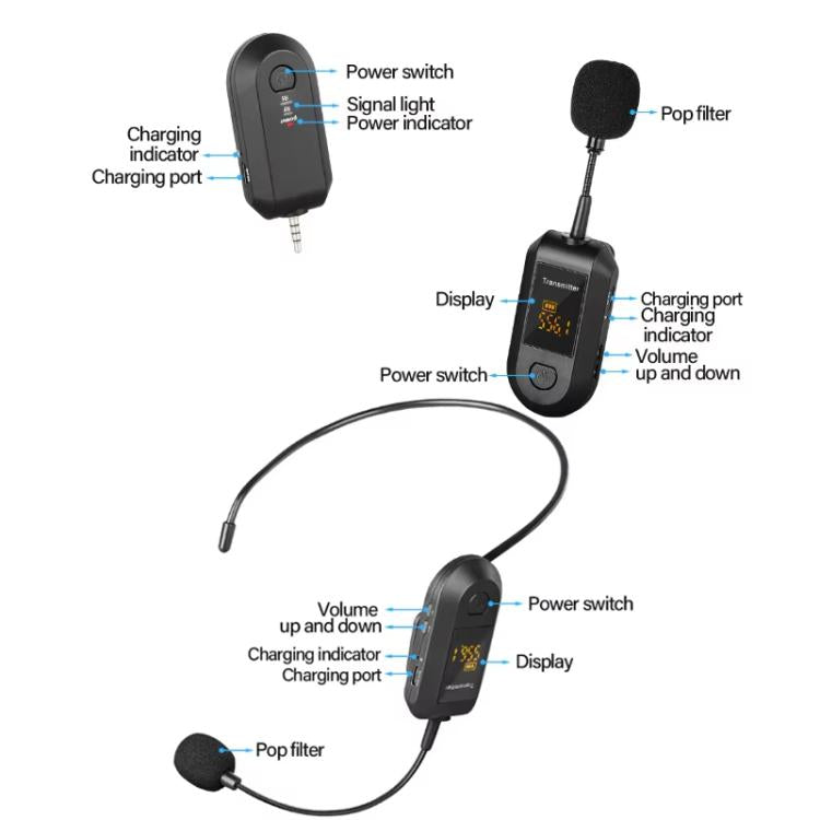 Wireless 2.4G Microphone Amplifier Portable Microphone