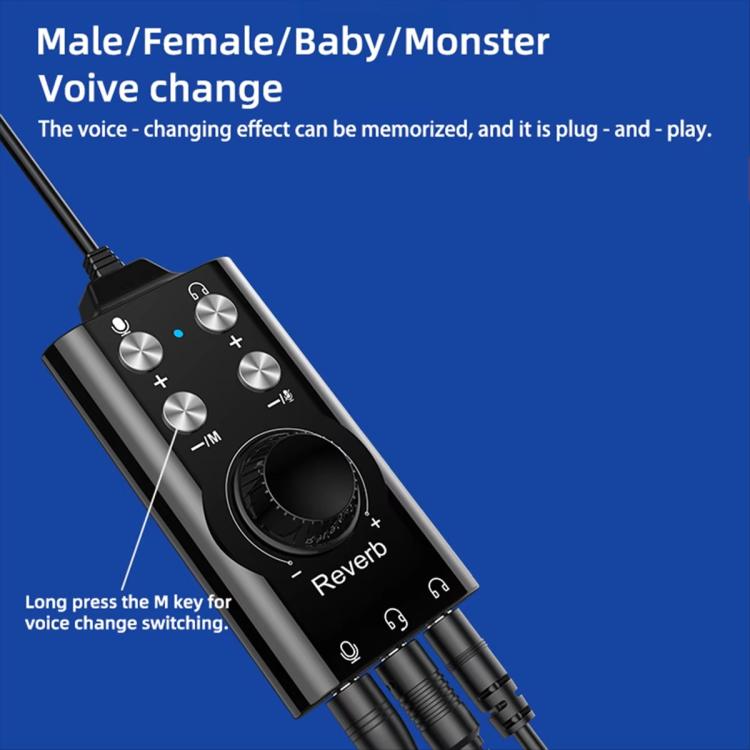 USB / Type-C To 3.5mm 7.1 Surround Sound Computer Voice Changer External Sound Card For Mobile Computer Streaming