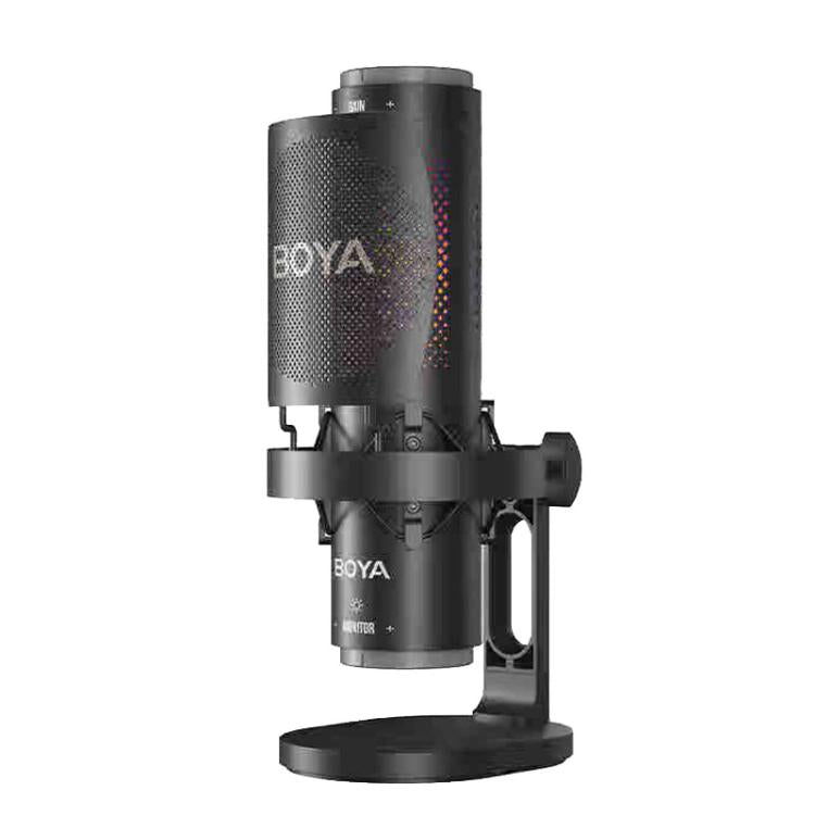 BOYA K9 Built-In Sound Card Quadruple Noise Reduction Desktop Microphone PC Recording Game Live Noise Reduction Microphone