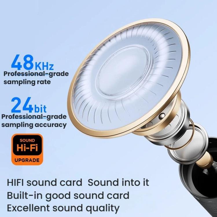 BOYA K9 Built-In Sound Card Quadruple Noise Reduction Desktop Microphone PC Recording Game Live Noise Reduction Microphone