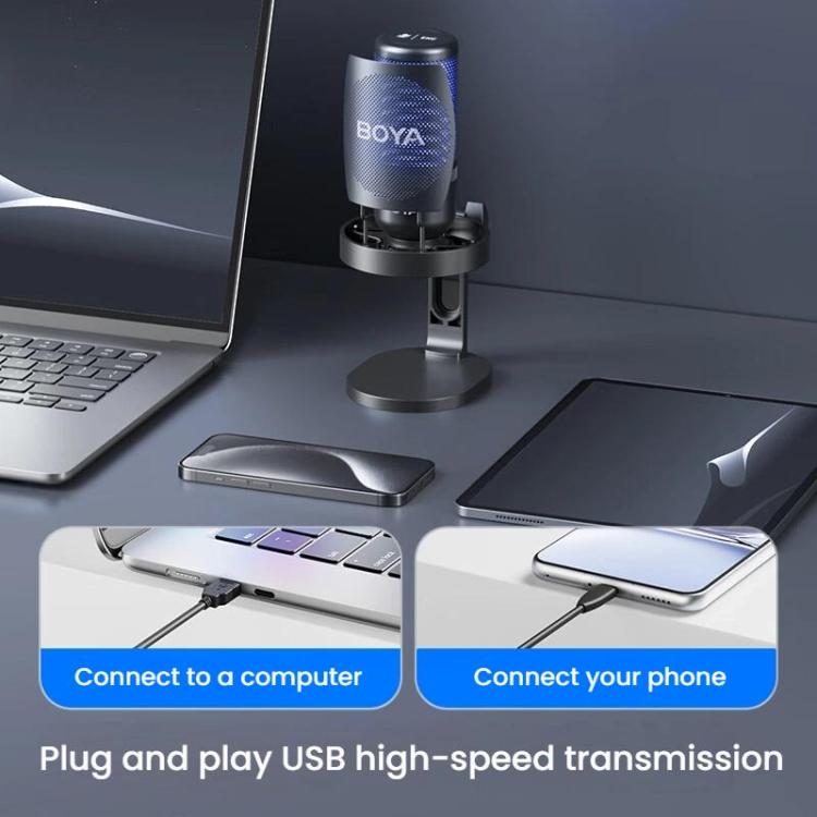 Condenser Microphone Computer Phone Recording Video Live Receiving Noise Reduction USB Mic