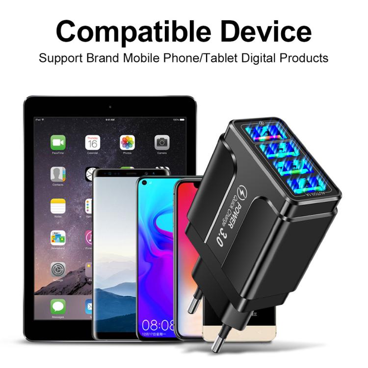 5.1A QC3.0 Fast Charging 4USB Port Cell Phone Charger