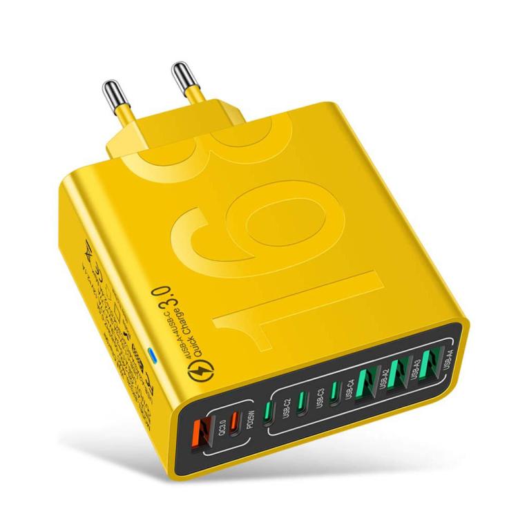 150W 4USB+4Type-C 8 Interface QC3.0 Fast Charging Cell Phone Charger