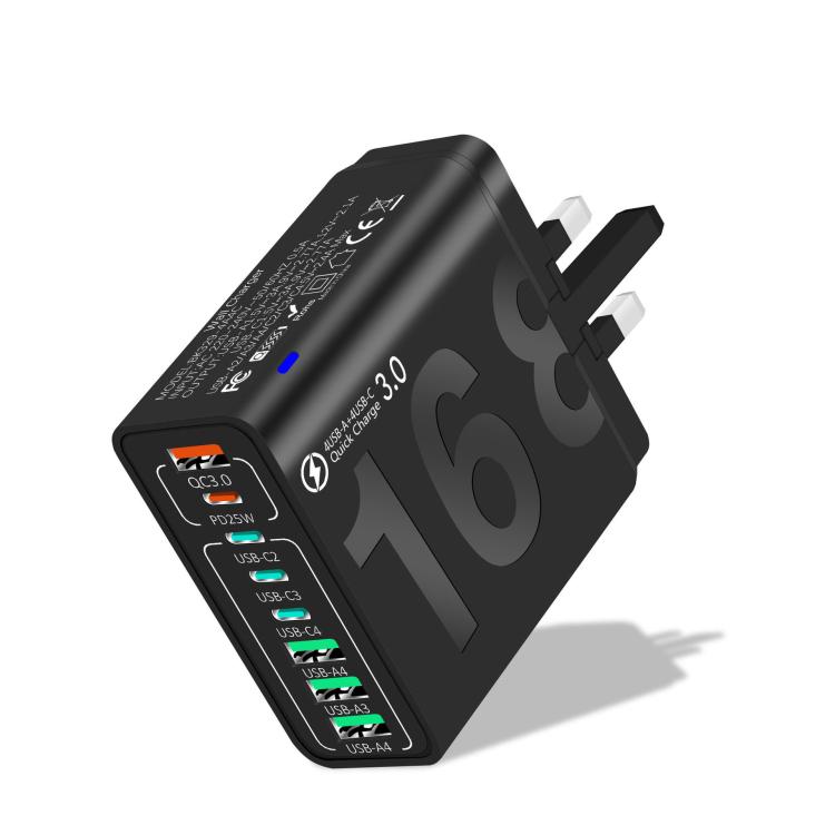 150W 4USB+4Type-C 8 Interface QC3.0 Fast Charging Cell Phone Charger