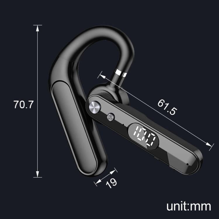 F10 With Mute Button Digital Display Monaural Noise Reduction On-Ear Bluetooth Earphone