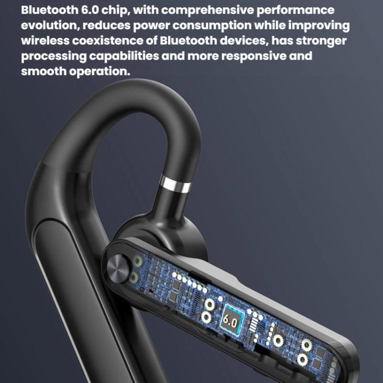 F10 With Mute Button Digital Display Monaural Noise Reduction On-Ear Bluetooth Earphone