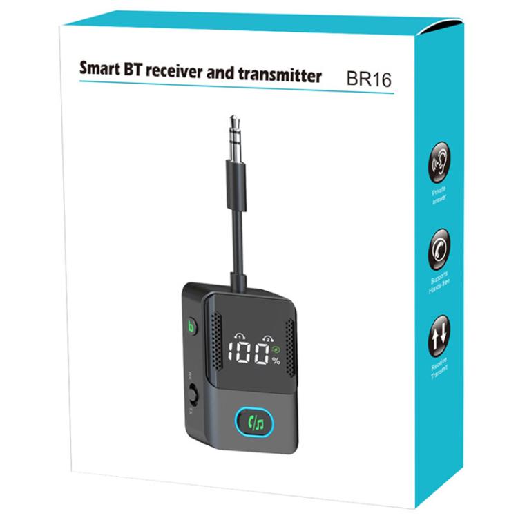 BR16 Car Bluetooth Dual-Microphone Receiver-Transmitter Long Lasting Audio Adapter