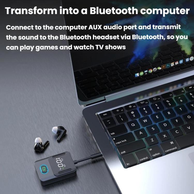 BR16 Car Bluetooth Dual-Microphone Receiver-Transmitter Long Lasting Audio Adapter