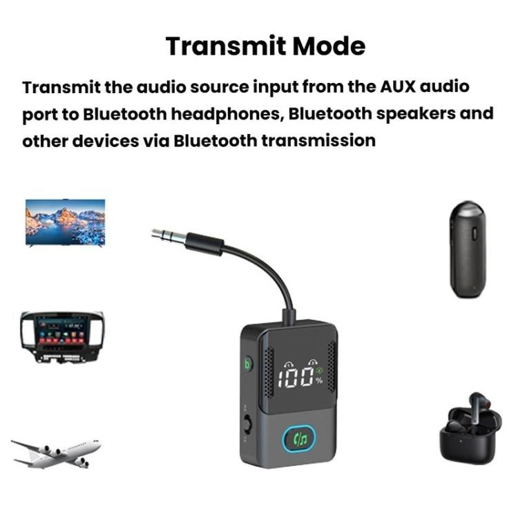 BR16 Car Bluetooth Dual-Microphone Receiver-Transmitter Long Lasting Audio Adapter