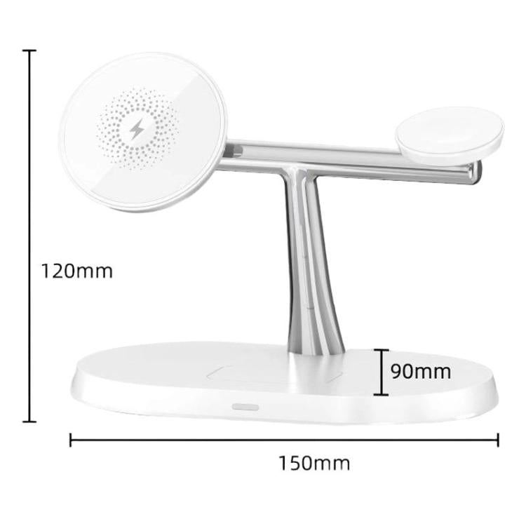 15W 3 In 1 Magnetic Wireless Charger For Phones Watches Earbuds Desktop Multi-Functional Phone Stand