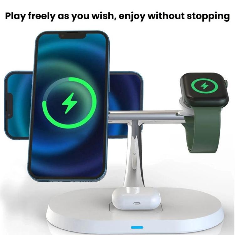15W 3 In 1 Magnetic Wireless Charger For Phones Watches Earbuds Desktop Multi-Functional Phone Stand